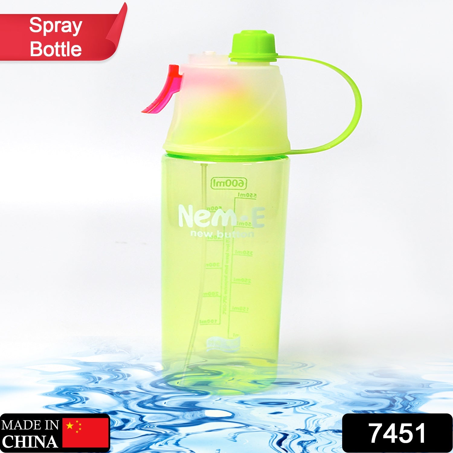 7451 Spray Water Bottle for Drinking Sports Water Bottle Cycling BPA Free 600ml for Gym Cycling Running Yoga Climbing Hiking Mountaineering DeoDap 7451 Spray Water Bottle for Drinking Sports Water Bottle Cycling BPA Free 600ml for Gym Cycling Running Yoga Climbing Hiking Mountaineering DeoDap
